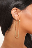 Tania Gold Rectangular Hoop Earrings