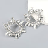 Amira Sunburst Embellished Crystal Statement Earrings