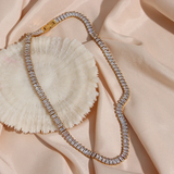 Ava 18K Gold Baguette Tennis Necklace