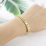 18k Gold Plated Roman Numeral Cuff Bracelet