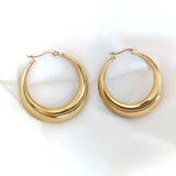 Meghan 18k Gold Chunky Hoop Earrings