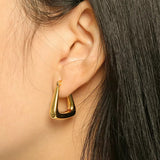 Lilly 18k Gold Mini Triangle Hoops