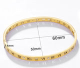 18k Gold Plated Roman Numeral Cuff Bracelet