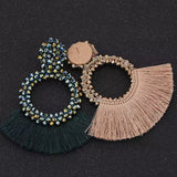 Handmade Beaded Tassel Earrings
