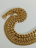 18k Gold Chunky Cuban Link Necklace
