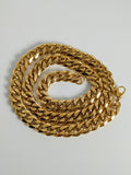 18k Gold Chunky Cuban Link Necklace