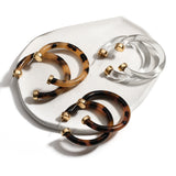 Nala Leopard Print Hoop Earrings