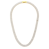 Ava 18K Gold Baguette Tennis Necklace
