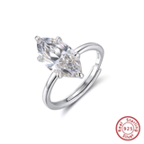 14K Sterling Silver Marquise  Ring