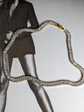 Ava 18K Gold Baguette Tennis Necklace
