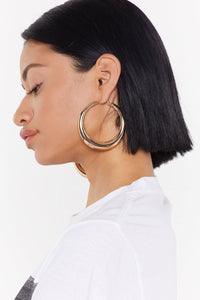 Selena Chunky Gold Hoop Earrings
