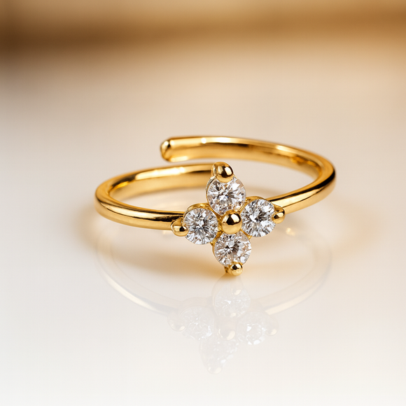 Celestial Bloom Adjustable Ring