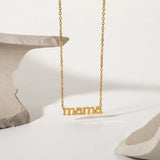Mama Script Necklace