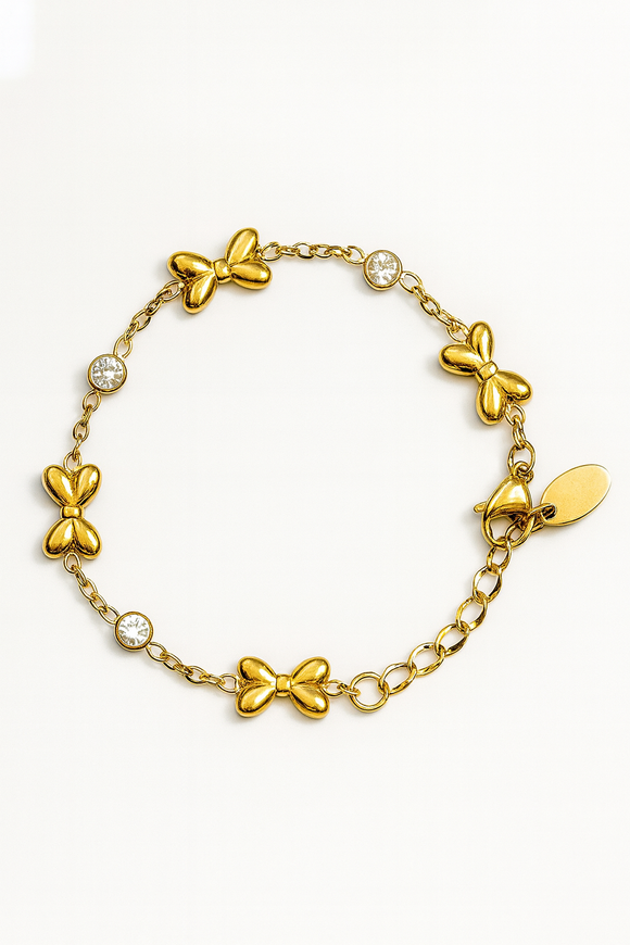 Golden Grace Bow Children Bracelet