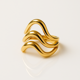 The Celeste Wave Ring