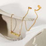Mama Script Necklace