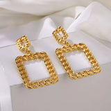 Aaliyah Chain Link Gold Earrings