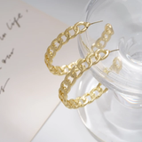 Lori 18k Gold Plated Chain Link Hoop Earrings