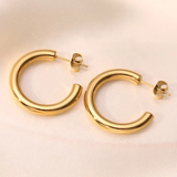 Carrie 18k Gold Mini Chunky Huggie Hoop Earrings