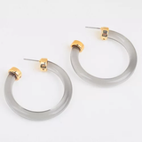 Claire As Day Acrylic Hoop Earrings