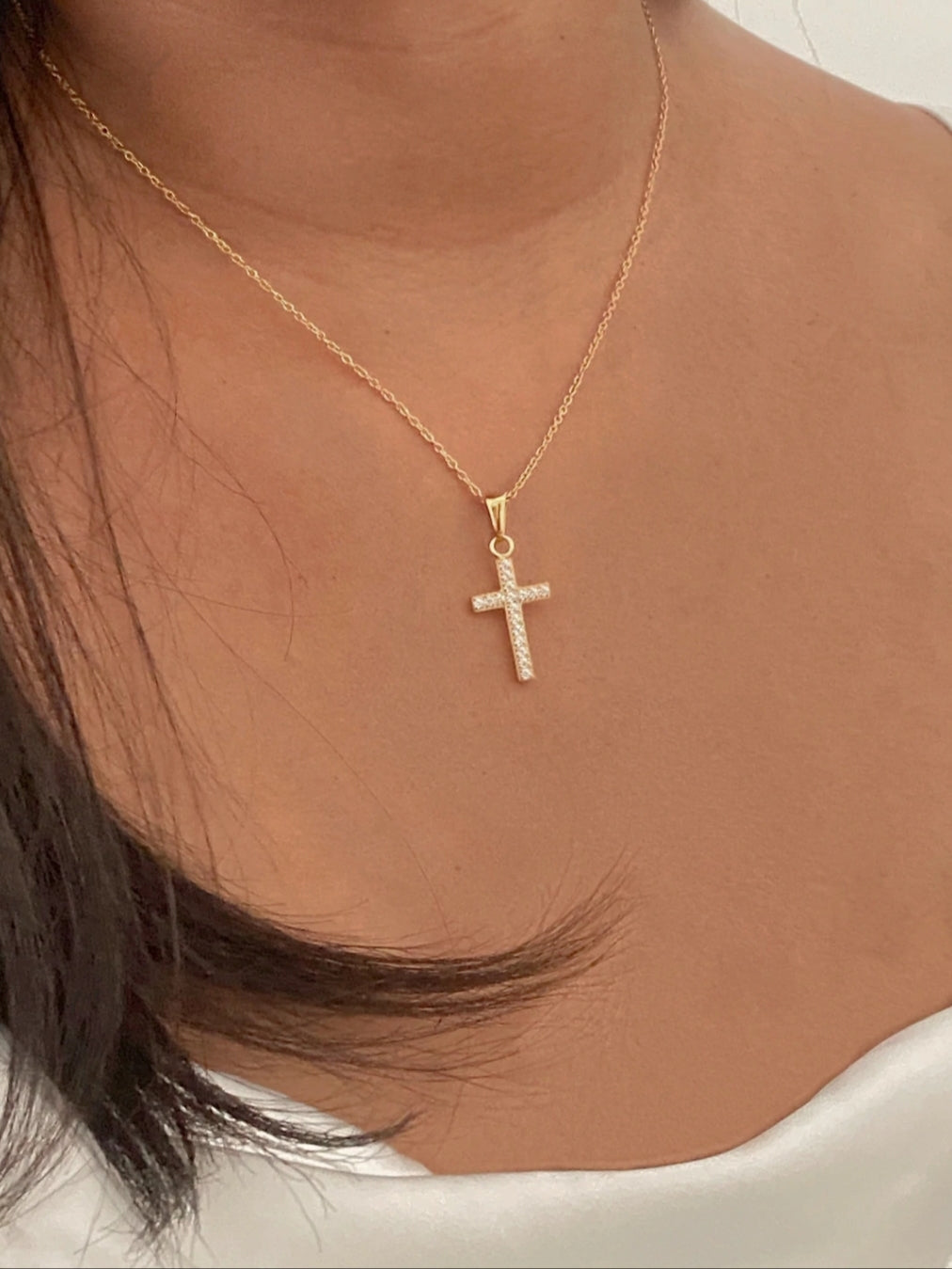 Grace 18k Gold Plated Cross Pendant Necklace Nkadi Fashion