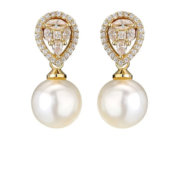 Audrey 18K Pearl Earrings