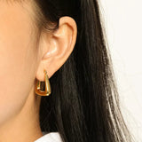 Lilly 18k Gold Mini Triangle Hoops