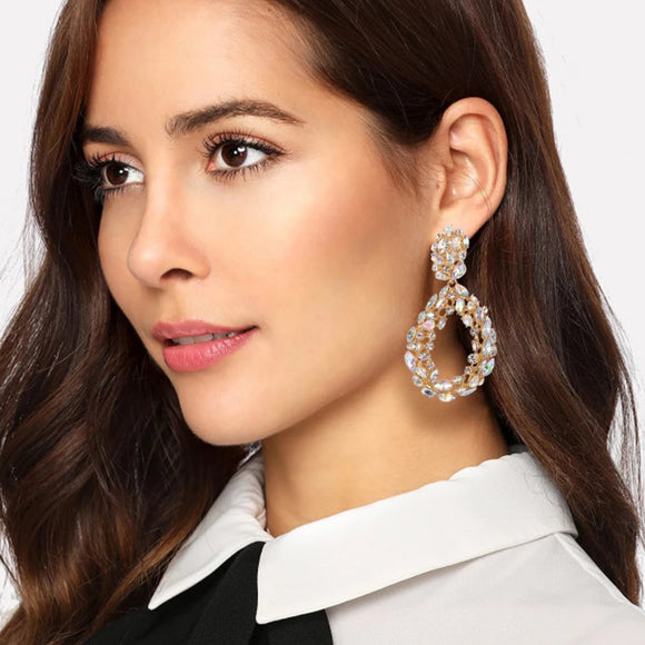 Oro Diamante™ Open Lattice Teardrop Earrings in 14K Two-Tone Gold | Zales