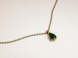 Renee 18K Gold Gemstone Pendant Necklace