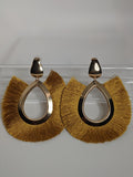Olivia Oval Fringe Tassel Earrings