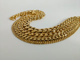 18k Gold Chunky Cuban Link Necklace