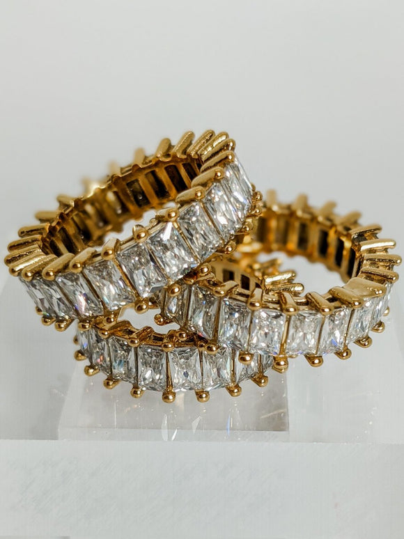 Kristal 18k Gold Eternity Band Ring