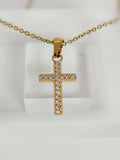Grace 18k Gold Plated Cross Pendant Necklace