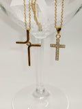 Hope 18K Gold Cross Pendant Necklace