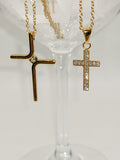 Grace 18k Gold Plated Cross Pendant Necklace