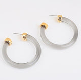 Claire As Day Acrylic Hoop Earrings